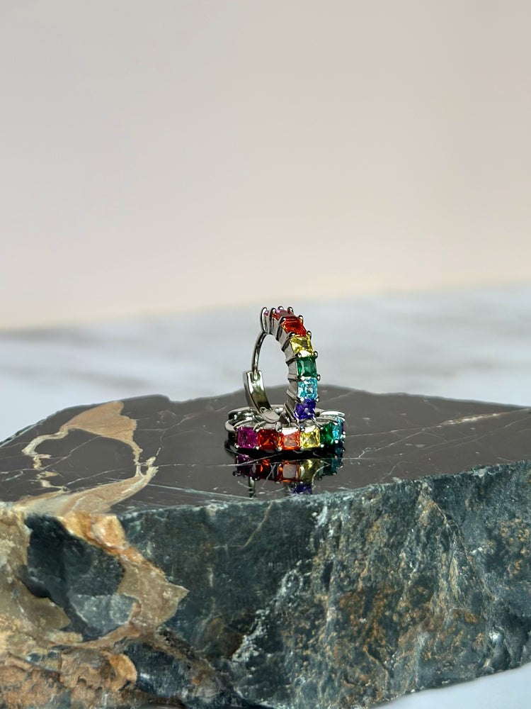 Raya Silver Hoop Earrings